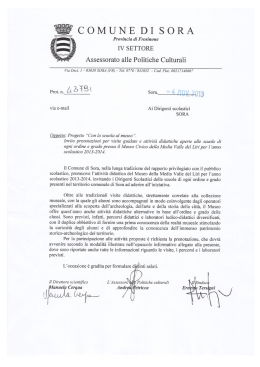 lettera invito - Comune di Sora