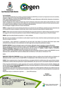 Lettera del Sindaco