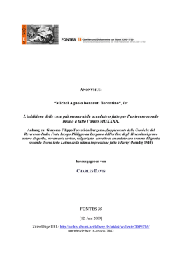 &ldquo;Michel Agnolo bonaroti fiorentino&ldquo;, in: L`additione delle cose pi&ugrave;