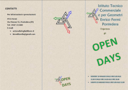 opuscolo open days ultima versione