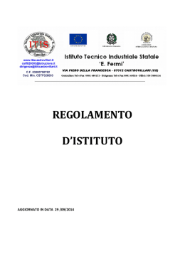 regolamento d`istituto