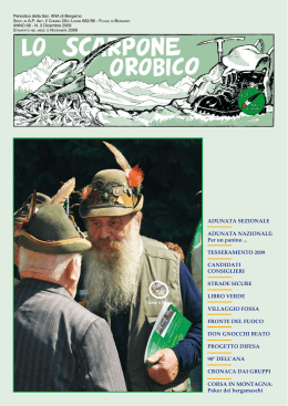 ADUNATA SEZIONALE ADUNATA NAZIONALE: Per