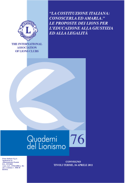 Quaderno on-line - Centro Studi del Lionismo