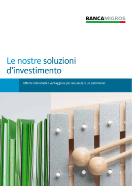 Opuscolo soluzioni d`investimento