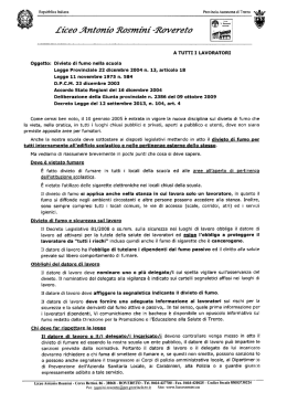Divieto di fumo - Liceo A. Rosmini