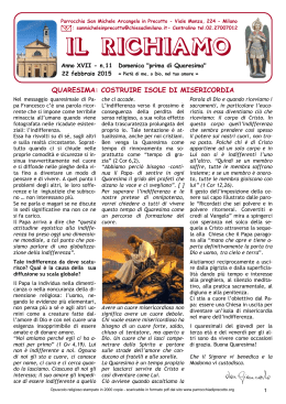 Editoriale 2015.02.22 - Parrocchia San Michele Arcangelo In Precotto