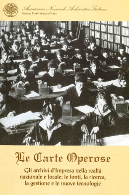 Le fonti dell`Archivio Storico della Banca d`Italia