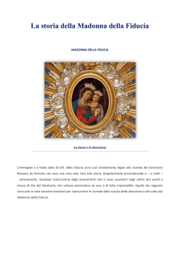 La storia della Madonna della Fiducia
