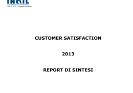 customer satisfaction 2013 report di sintesi