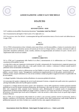 Statuto e regolamento - Amici di San Michele