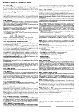 regolamento generale - 52&deg; congresso amici di brugg