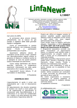 Cari amici di LINFA, la primavera deve ancora iniziare ufficialmente