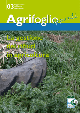 La gestione dei rifiuti in agricoltura