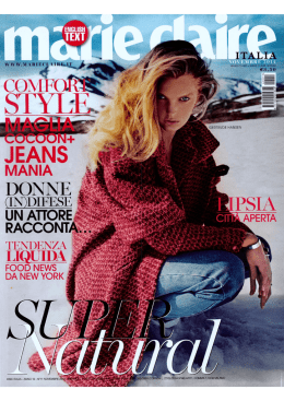 2014-11 Marieclaire - Salute Allo Specchio Onlus