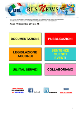 Newsletter n. 46 dicembre 2015