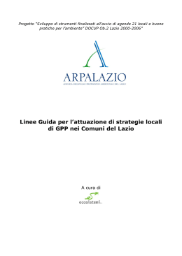 Linee Guida Strategie GPP Lazio