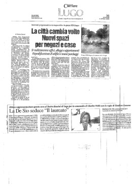 3 aprile 2009 - Rassegna Stampa