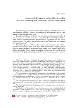 La comunit&agrave; del sapere a partire dalla