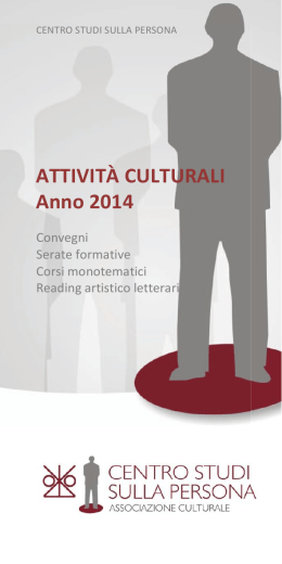 ATTIVITÀ CULTURALI Anno 2014