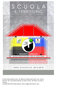 progetti 2015-16 - Centro Studi Judicaria
