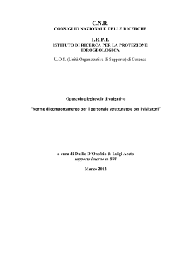 rapporto interno n°808 – marzo 2012 - CNR