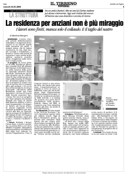 La residenza per anziani non pi   miraggio