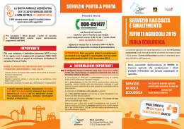 servizio raccolta e smaltimento isola ecologica rifiuti agricoli 2015