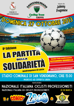 Volantino - Veloclub e Cycling Team San Vendemiano