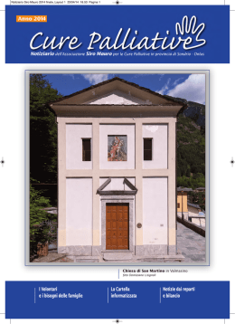 Notiziario anno 2014 - Associazione Siro Mauro