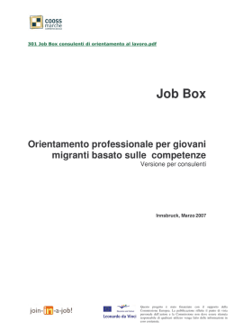 Job Box consulenti di orientamento al lavoro