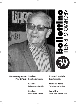 Numero speciale Pio Turroni