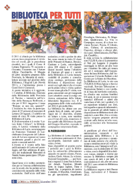 di dicembre 2011 - Comune di Loria