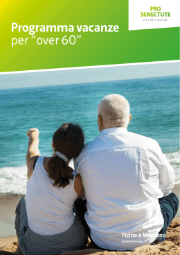 Programma vacanze per “over 60” - Pro Senectute Ticino e Moesano