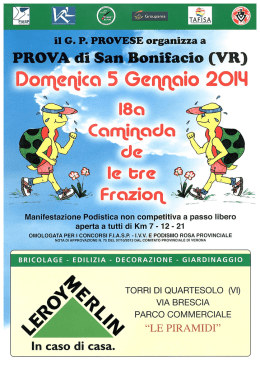 Volantino Camminata Prova