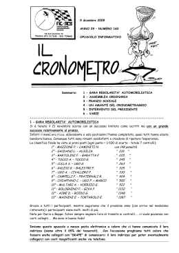 Dicembre 2009 - Cronometristi Torino