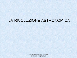 la rivoluzione astronomica - Polo Liceale Statale P. Aldi