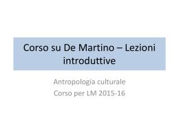 Corso De Martino 2016 - lezioni introduttive