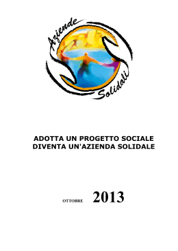 adotta un progetto sociale diventa un`azienda solidale