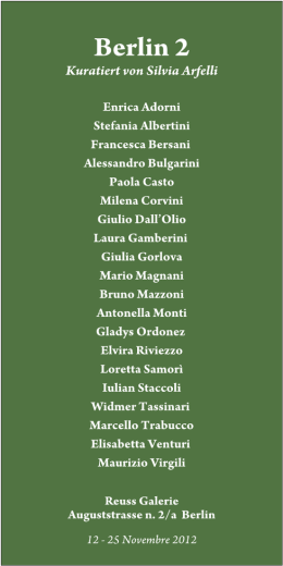 Opuscolo Berlino ST - Elisabetta Venturi