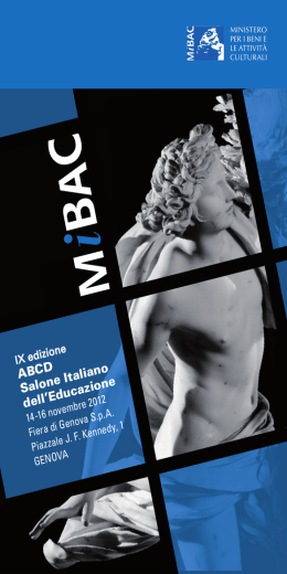 Opuscolo - Ministero dei Beni e le Attivit&agrave; Culturali