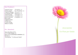 Brochure Presentazione Associazione "Un Fiore per Giulia"