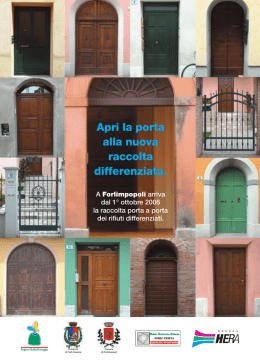 La brochure informativa sul `Porta a porta`