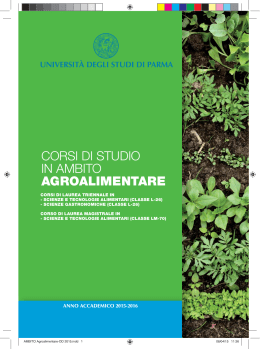 Agroalimentare - Università degli Studi di Parma