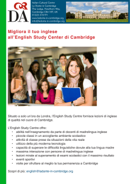 Migliora il tuo inglese all`English Study Center di Cambridge