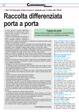 Raccolta differenziata - Comune di Campagnano di Roma