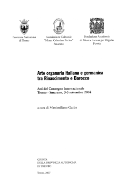 in Arte organaria italiana