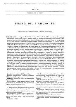 tornata del 1&deg; giugno 1863