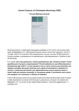 Christopher R Browning Uomini comuni articolo