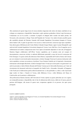 Alla conclusione di questo lungo lavoro di ricerca desidero