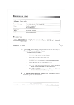 curriculum vitae - Regione Siciliana